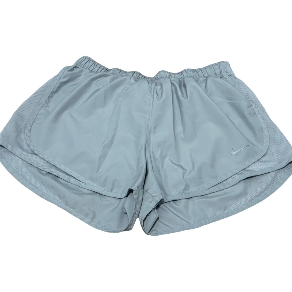 Nike Gray Athletic Shorts with Elastic Waistband and Inner Liner